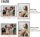 Vittanly 12x16 Picture Frames Set of 9, Shatter Resistant Plexiglass, Display 11x14 Pictures with Mat or 12x16 without Mat, Photo Frames for Wall Mount, Engineered Wood, Grey by CozyNest Decor