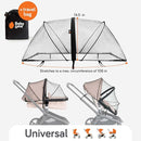 Baby Uma Baby Mosquito Net for Stroller - Universal Stroller Mosquito Net Cover, Breathable & Tear-Resistant 3D Mesh Insect Netting with Zip-up Window (+ Travel Bag) by TinyTreasures Baby Boutique