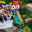 Natelf Outdoor Wacky Metal Rooster Yard Statue Decoration Roosters Decor Garden Statues Chicken Figurine Outside Decorations for Courtyard by GreenHaven Gardens