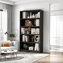 Bookshelf, Open Modern Bookshelf, 5 Shelf Bookcase with Freestanding Display Storage, Wooden Book Shelf for Bedroom, Living Room, Dinning Room, Office, 60 Inch, Black by CozyNest Decor
