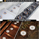Outdoor In-Ground Lights Solar Disc Lights Outdoor Solar Garden Lights In Ground Solar Landscape Light 4Pack 12 led for Pathway Yard Patio Walkway by GreenHaven Gardens