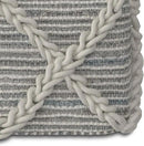 SIMPLIHOME Cowan Contemporary Square Pouf in Grey, Natural Handloom Woven for the Living Room, Bedroom and Kids Room by CozyNest Decor