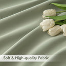MIULEE Sage Green Back Tab Blackout Curtains 96 Inch Length 2 Panels Set for Living Room Bedroom Privacy, Rod Pocket/Pinch Pleated Thermal Insulated Room Darkening Light Blocking Drapes, W66xL96 by TinyTreasures Baby Boutique