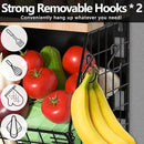 Magnetic Spice Rack for Refrigerator, Fruit, Potato & Onion Storage Bin,Large Capacity Magnetic Shelves for Side of Refrigerator, Kitchen Organizers and Storage Countertop,2 Pack Black by CozyNest Decor