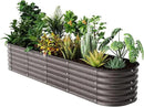 Raised Garden Bed Kit 8×2×1.4 FT Magnesium-Aluminum-Zinc Stainless Steel Metal Planter Box for Planting Outdoor Plants Vegetables (Crackle Gold) by CozyNest Decor