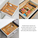 Utoplike Bamboo Cutlery Tray Silverware, Drawer Dividers for Kitchen Utensils, Flatware Tray Drawer Insert for knives, Gadgets and Garage Tools, Office Supplies by CozyNest Decor