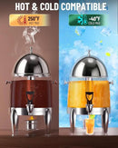 WantJoin Beverage Dispenser With Stand - 3.2 Gallon Drink Dispenser With Ice Core & Fuel Holder, Leakproof Spigot, Visible Container, Drink Dispenser For Cold & Hot Drink Parties Gathering Cafeteria by CozyNest Decor