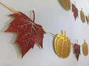 Fall Decorations Home Thanksgiving decor - Pumpkin and Maple Leaves Sign Fall Autumn Harvest Garland Hanging Bunting Banner(Pre-Strung) by CozyNest Decor