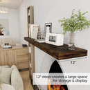 Floating Shelves 55 Inch Long, 55 x 12 Large Floating Shelf Wall Mounted, 12 Inch Wide Floating Shelves for Fireplace Mantel, 2" Thicked Storaged Shelves for Living Room, Bedroom, Rustic Brown, 1 Pack by CozyNest Decor