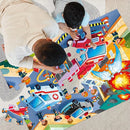 Jumbo Floor Puzzle for Kids,Fire Rescue Jigsaw Large Puzzles,48 Piece Firefighter Fireman Fire Truck Puzzle for Toddler Ages 3-5,Children Learning Preschool Educational Toys,Gift for 4-8 Years Old by TinyTreasures Baby Boutique