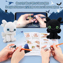 Dragon Crochet Kit for Beginners, 2PCS Black and White Dragon Crochet Animal Kit with Step-by-Step Video Tutorials, Crocheting Kits, Crochet Starter Kit for Kid and Adult, Stuffed Animal Knitting Kits by TinyTreasures Baby Boutique