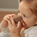 | Teenie Tiny™ Silicone Developmental Baby-Led Weaning Drinking Cups (2 pack) (Warm Taupe and Mauve) by TinyTreasures Baby Boutique