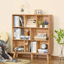 LEYAOYAO Wooden 5 Cube Bookshelf, Natural 3 Tier Book Shelf with Legs, Modern Open Storage Organizer,Boho Bookcase,Display Cabinet Shelf Free Standing Bookshelves for Bedroom,Living Room,Study by CozyNest Decor