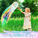 Lenwen 16 Pcs Giant Bubble Wands Kit Big Maker Toy Large Gigantic Bubble Wands with Refill and Tray for Summer School Birthday Outdoor Playtime Fun Activity Party Favors(Assorted) by TinyTreasures Baby Boutique