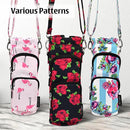 Betsey Johnson Insulated Water Bottle Pouch Holder Carrier Crossbag with Adjustable Shoulder Strap - Lightweight Polyester Accessories with Pockets Good for Hiking Sports by TinyTreasures Baby Boutique