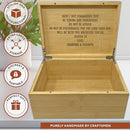 Baptism Memory Box Bamboo Wood - Personalized Baptism Gifts for Boys, First Communion Storage Box for Girls, Personalized Christening Gifts for Boys, Engraved Confirmation Keepsake Boxes, 11x8x4,75 in by TinyTreasures Baby Boutique