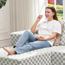 Hobestluk Rectangle Ottoman Memory Foam Footrest for Couch with Removable Cover Large Floor Seating for Adults Ottoman Coffee Table for Living Room, Bedroom or Office (Plush GREYOLIVE, Footrest) by CozyNest Decor