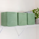 NaturalCozy Storage Cubes 11 Inch Cotton Rope Woven Baskets for Organizing, 3-Pack | Cube Storage Bin | Square Storage Baskets for Shelves Organizer, Classroom, Kids Toy Bins, Closet, Baby Nursery by TinyTreasures Baby Boutique