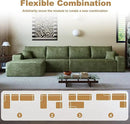 108" Sectional Couches for Living Room Modern Modular Sofa with L-Shape Couchs Upholstered Boneless Couch Deep Seat Sectional Couch with Chaise (Green, Left Facing Chaise+3Seaters) by CozyNest Decor