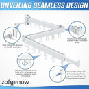 Clothes Drying Rack Wall Mounted Foldable, Retractable & Collapsible(Tri-Fold) Space-Saving Laundry Drying Rack for Indoor & Outdoor Use - Laundry Rooms, Bathroom & Balconies (White) by CozyNest Decor