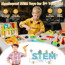 KIDWILL Kids Tool Set with Electric Drill & DIY Stickers, Toddler Tool Set for Kids Ages 3-5 Year Old Boys Girls, Pretend Play STEM Montessori Educational Construction Toys by TinyTreasures Baby Boutique