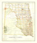 Vintage Map of South Dakota 1876