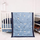 CaSaJa Baby 3-Piece Crib Bedding Set for Boys Girls, Including Soft Quilted Comforter(Blanket), Fitted Crib Sheet and Skirt, Soft Nursery Bedding Set Made of Silky Comfy Materials, Good Luck Puppy by TinyTreasures Baby Boutique