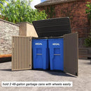 Large Horizontal Storage Sheds,38 cu.ft Resin Garden Shed Weather Resistance,Outdoor Storage Box Lockable for Patio,Backyard,Garden,Home(Brown) by GreenHaven Gardens