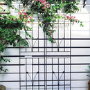 2 Pack Metal Garden Trellis 71" Fence Rustproof Garden Trellis for Climbing Plants Support Roses Flower Outdoor Lawn, Brown 6FT by GreenHaven Gardens