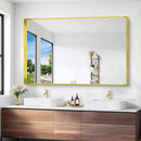 Gold Bathroom Mirror, 36x55 Inch Rectangular Deep Frame Mirror, Large Wall Mounted Bathroom Vanity Mirror Over Sink for Bedroom,Restroom, Living Room, Hangs Vertically or Horizontally by CozyNest Decor