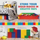 Big Blocks for Kids Ages 4-8 — Indoor & Outdoor Blocks Kids Games — Yellow Large Building Blocks - 48pc by TinyTreasures Baby Boutique