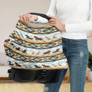 Binienty Car Seat Covers Canopy Cover for Babies, Western Aztec Horse Nursing Carseat Canopy Multifunction Breastfeeding Covers Fits Stroller, High Chair, Shopping Cart by TinyTreasures Baby Boutique