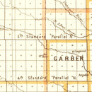 Vintage Map of Nebraska 1876