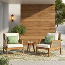 2 Piece Acacia Wood Patio Furniture Club Chair Set by HouseOfZazla