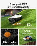 YUKA Mini 500H Robotic Lawn Mower Reception 0.12 Acre,Max. 0.17 Acre, Ultrasense AI Vision+ RTK Positioning, Auto Mapping, App Control, 50% Slope, Cutting Height 2''~3.5'', 15 Mowing Zones by GreenHaven Gardens