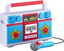 eKids Sing Along Boom Box Speaker with Microphone, Kids Karaoke Machine with Built in Music (Mother Goose) by TinyTreasures Baby Boutique