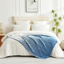 Snuggle Sac Blue Blanket Twin Size for Bed and Sofa, Reversible Super Soft Blankets Warm Cozy Knit Blankets Fuzzy Plush Lightweight for Couch, Picnic, Ombre Blue, 60x80 inches by TinyTreasures Baby Boutique