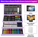 iBayam Teen Girl Gifts Trendy Stuff, 195-Pack Art Kit Drawing Coloring Set for Adults Kids, Aesthetic Preppy Stuff School Supplies Cute Japanese Stationary Sketching Supplies by TinyTreasures Baby Boutique