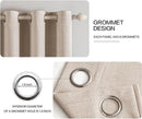 MIULEE 100% Blackout Linen Textured Curtains for Bedroom 102 Inches Extra Long Thermal Insulated Natural Beige Grommet Room Darkening Curtains & Drapes Luxury for Living Room Nursery (2 Panels) by TinyTreasures Baby Boutique