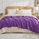 EMME Cotton Muslin King Blanket Bed Layering Breathable Gauze Blanket Soft Lightweight Blankets Adults (Purple, 108"x90") by CozyNest Decor