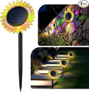 Hogni Solar Pathway Lights - 2 Pack LED Sunflower Garden Light, Waterproof Outdoor Decor for Wall, Lawn, Yard, Walkway, Patio, Landscape by GreenHaven Gardens
