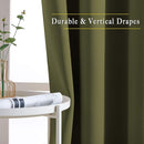 NICETOWN Room Darkening Curtains 84 inch Length 2 Panels Set - 3 Pass Microfiber Noise Reducing Thermal Insulated Solid Ring Top Curtains & Drapes for Living Room (66 x 84 Inch, Olive) by TinyTreasures Baby Boutique
