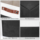 Large Fabric Storage Baskets | 50L Storage Bins, Decorative Linen Closet Baskets with Handles for Organizing, Shelf, Toys, Clothes, Home, Office, Nursery, 17x12x15Inches (Black&White) by CozyNest Decor