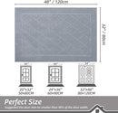 BEQHAUSE Dirt Trapper Door Mat 32" x 48", Doormat Non-Slip Entryway Rugs Washable, Dog Door Mat Stain Resistant and Absorbent Welcome Floor Mat for Front Back Door, Muddy Wet Shoes & Paws, Grey