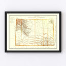 Vintage Map of Wyoming 1876