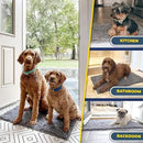 Muddy Mat® 4-Piece Grey Medium 30"X19" AS-SEEN-ON-TV Highly Absorbent Microfiber Door Mat, Bath Mat and Pet Rug, Non Slip Thick Washable, Soft Chenille for Kitchen Bathroom Bedroom Indoor and Outdoor by CozyNest Decor