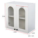 Wall Cabinet with Arched Glass Door and Adjustable Shelves by HouseOfZazla