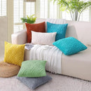 decorUhome Fall Throw Pillow Covers 12x20 Inch Set of 2, Soft Plush Decorative Faux Fur Blue Grey Solid Couch Pillow Covers, Accent Farmhouse Neutral Lumbar Euro Pillow Cases for Sofa Bed Living Room by CozyNest Decor
