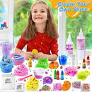Ice Cream DIY Slime Kit for Girls, Glimmer Crunchy, Confetti Slime Making Kit for Girls, Butter, Foam, Cloud Slime with Add-ins, Foam Balls, Charms, Party Favors Gift Toys for Kids 6-12 by TinyTreasures Baby Boutique