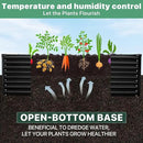 8×4×2ft Galvanized Metal Raised Garden Bed, Metal Planter Kit Box Outdoor for Deep-Rooted Vegetables, Flowers, Green and Herbs by GreenHaven Gardens